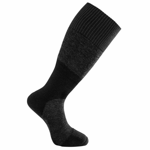 Woolpower Socken Skilled Knee-High 400 dunkelgrau schwarz