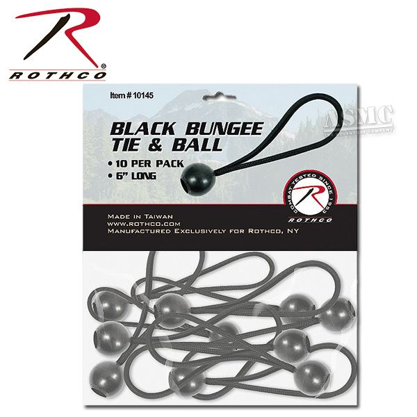 Bungee Tie And Ball Rothco schwarz