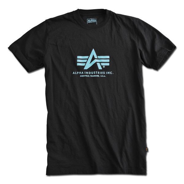 T-Shirt Alpha Industries Basic schwarz/blau