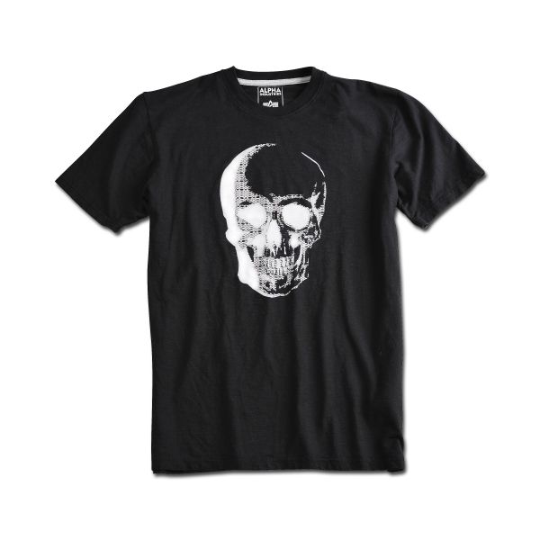 T-Shirt Alpha Industries Cranium schwarz