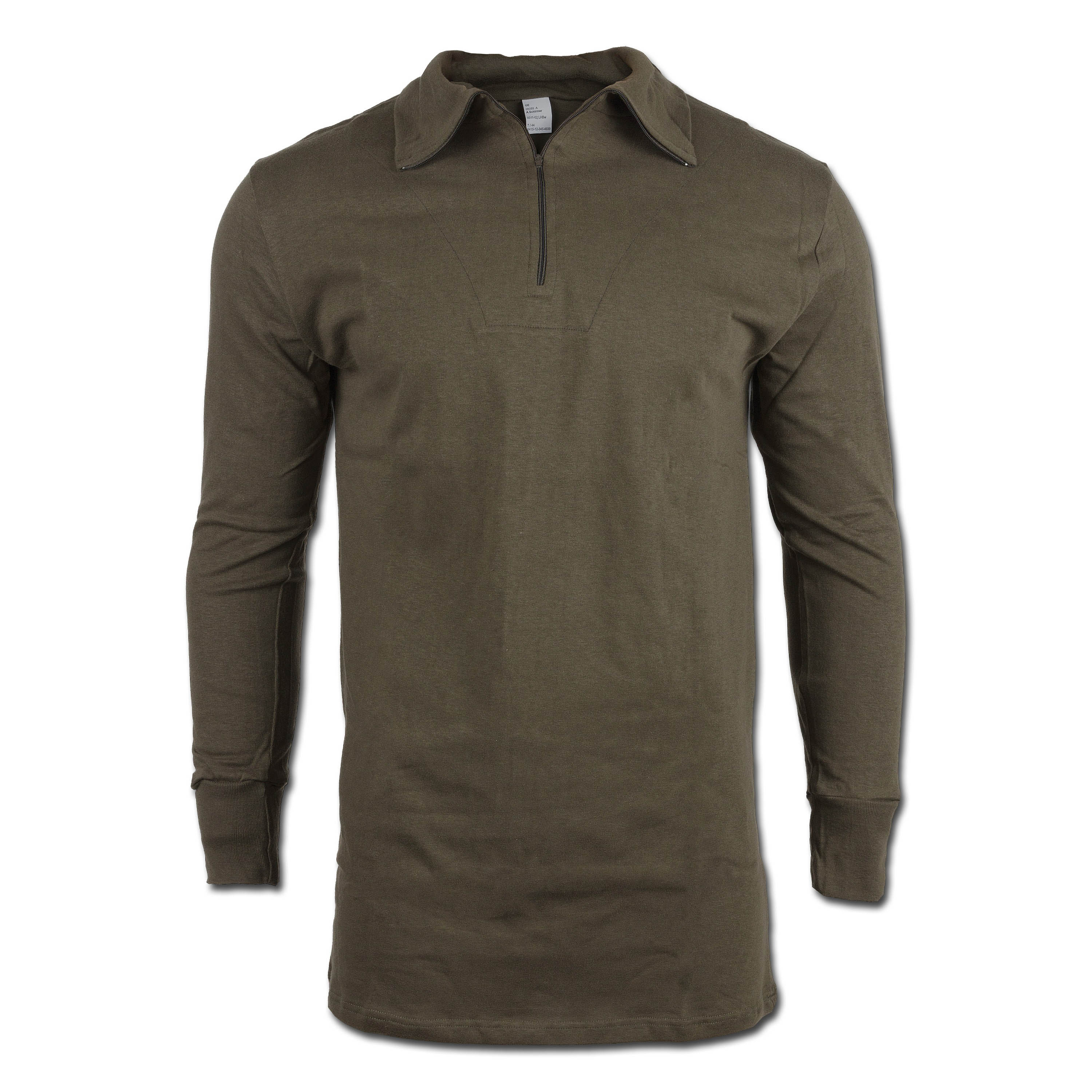 3x Bundeswehr T-Shirt Langarm Rolli oliv Hemd Unterhemd 100% Baumwolle Größe 6 